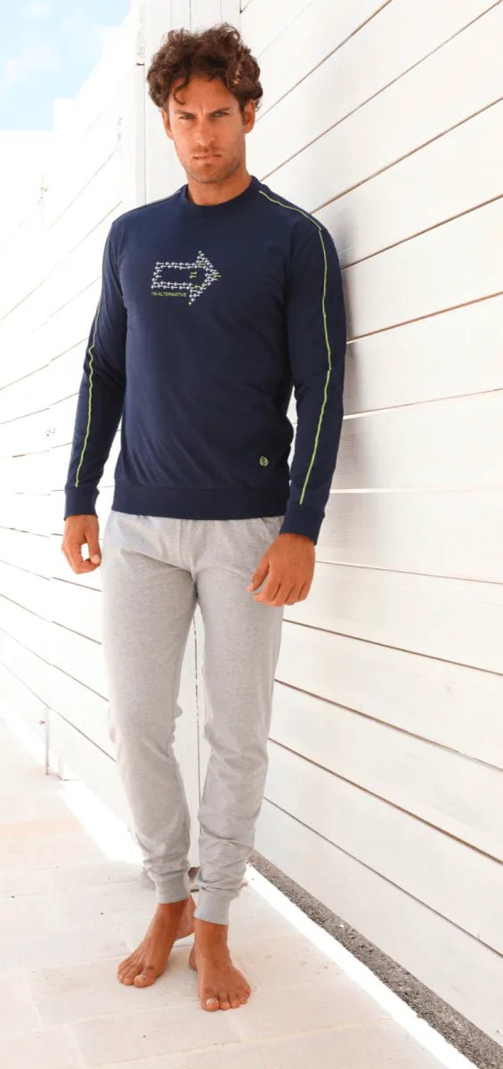 Pigiama lungo uomo Nottingham 100% cotone NPA865