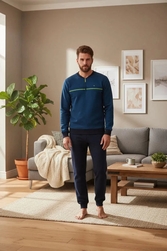 Pigiama lungo uomo Nottingham 100% cotone PG50164