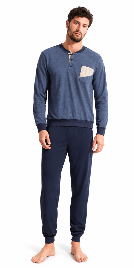 Pigiama lungo uomo Nottingham 100% cotone PG50199