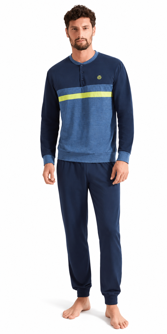 Pigiama lungo uomo Nottingham 100% cotone PG50206