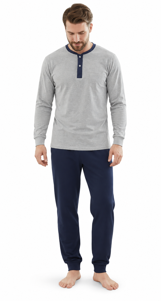 Pigiama lungo uomo Nottingham 100% cotone PG50213