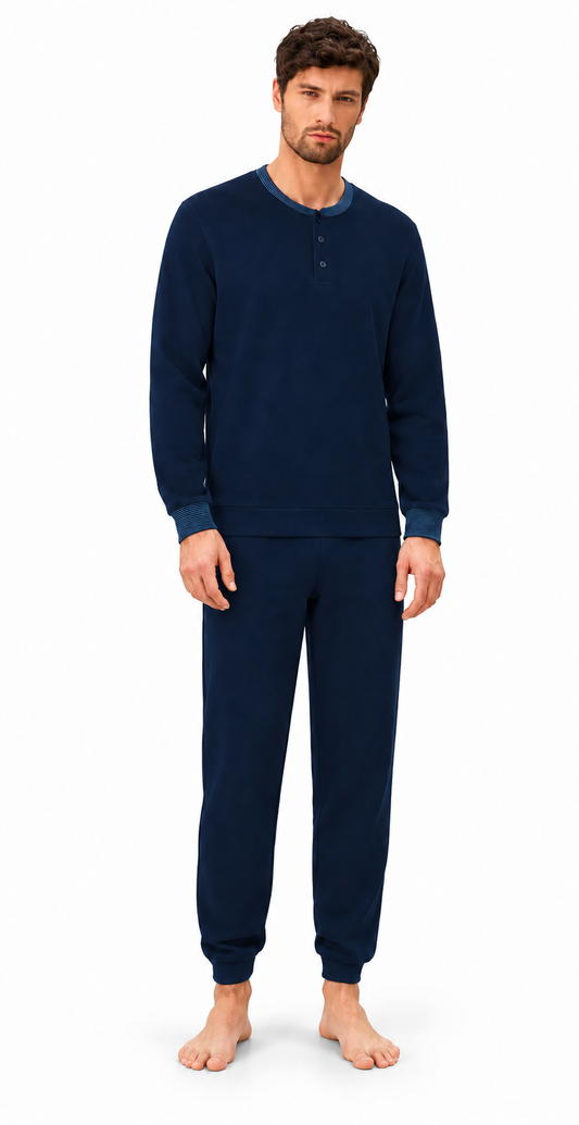 Pigiama lungo uomo Nottingham 100% cotone mercerizzato PG19770