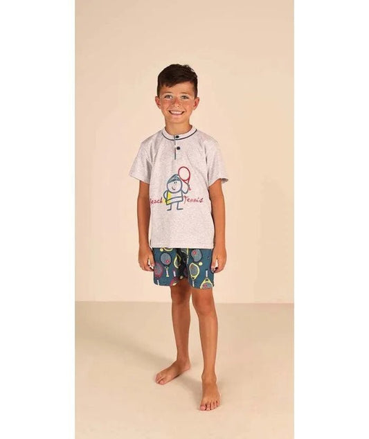 Pigiama mezza manica pantaloncino bambino jersey puro cotone Gary Z35085