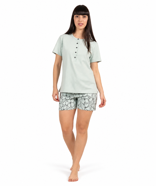 Pigiama mezza manica pantaloncino donna Jersey Gary 5286