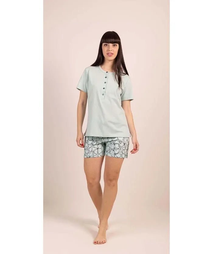 Pigiama mezza manica pantaloncino donna Jersey Gary 5286