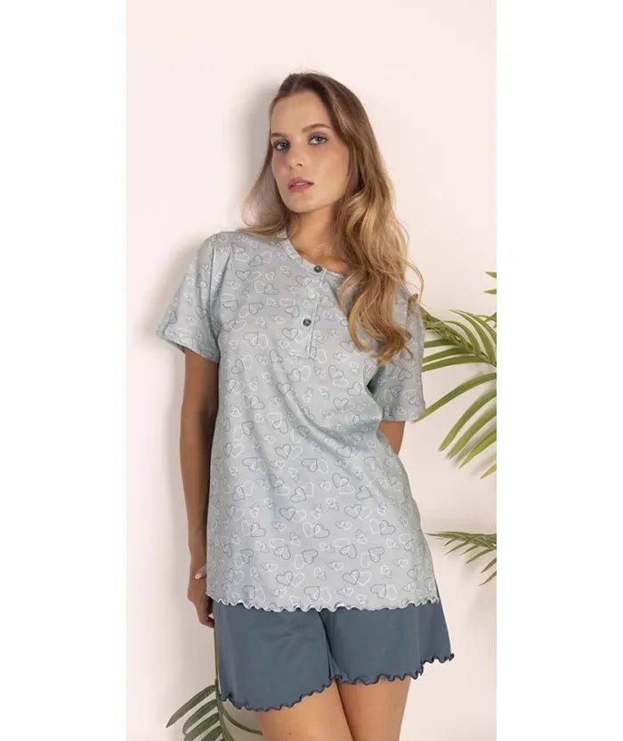 Pigiama mezza manica pantaloncino donna Jersey Gary 5369
