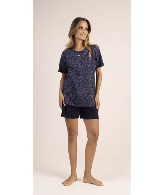 Pigiama mezza manica pantaloncino donna Jersey Gary 5369