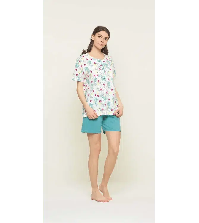 Pigiama mezza manica pantaloncino donna Jersey Gary U55031