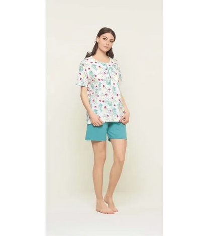 Pigiama mezza manica pantaloncino donna Jersey Gary U55031