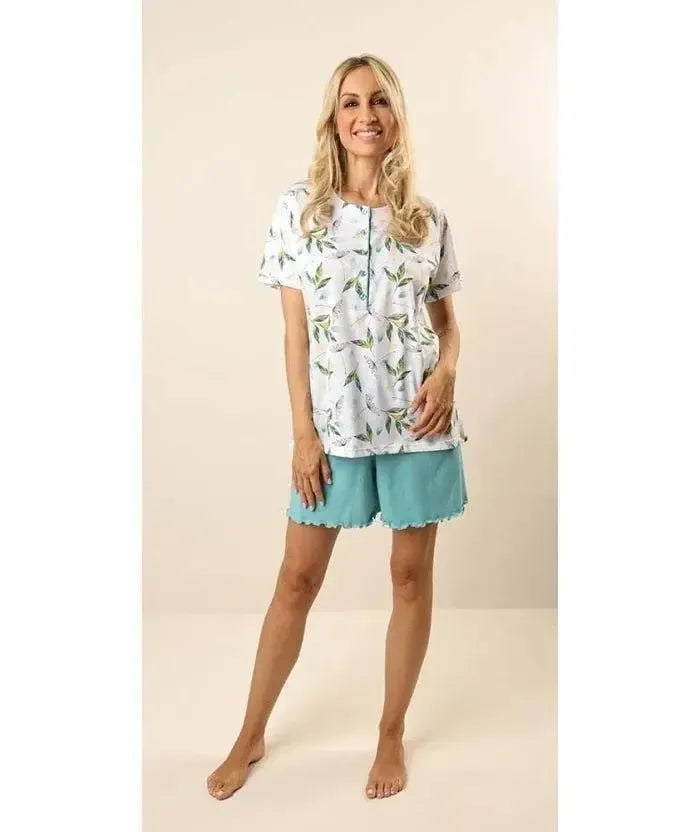 Pigiama mezza manica pantaloncino donna Jersey Gary Z55036