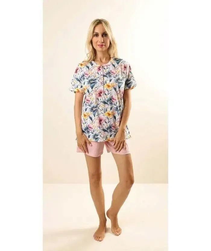 Pigiama mezza manica pantaloncino donna Jersey Gary Z55076