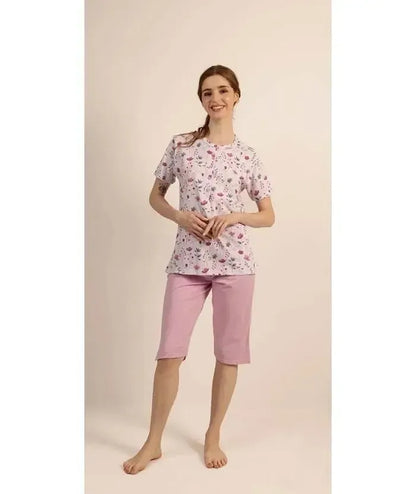 Pigiama mezza manica pinocchietto donna Jersey Gary 5257