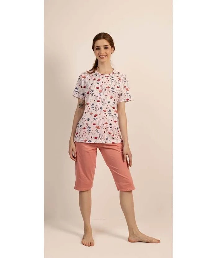 Pigiama mezza manica pinocchietto donna Jersey Gary 5257