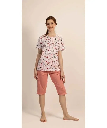 Pigiama mezza manica pinocchietto donna Jersey Gary 5257