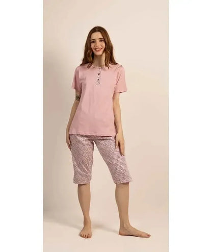 Pigiama mezza manica pinocchietto donna Jersey Gary 5271