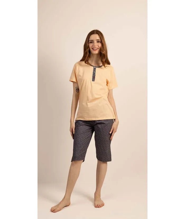 Pigiama mezza manica pinocchietto donna Jersey Gary 5271