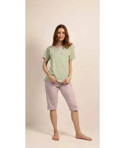 Pigiama mezza manica pinocchietto donna Jersey Gary 5271