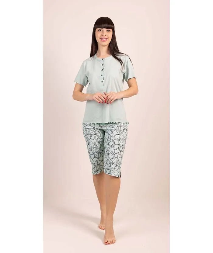 Pigiama mezza manica pinocchietto donna Jersey Gary 5284