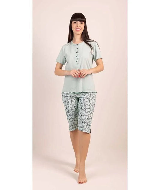 Pigiama mezza manica pinocchietto donna Jersey Gary 5284