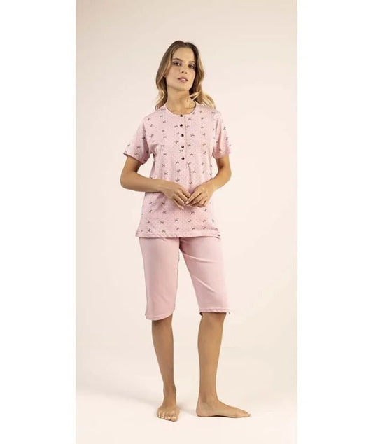 Pigiama mezza manica pinocchietto donna Jersey Gary 5317