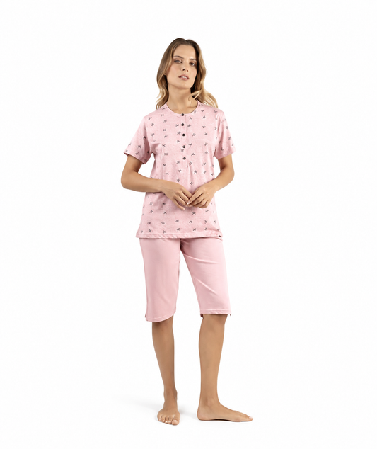 Pigiama mezza manica pinocchietto donna Jersey Gary 5317