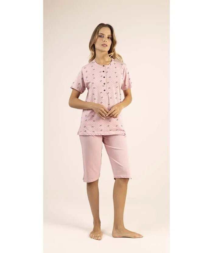 Pigiama mezza manica pinocchietto donna Jersey Gary 5317
