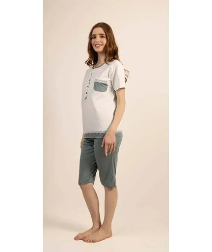 Pigiama mezza manica pinocchietto donna Jersey Gary C512