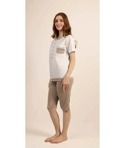 Pigiama mezza manica pinocchietto donna Jersey Gary C512