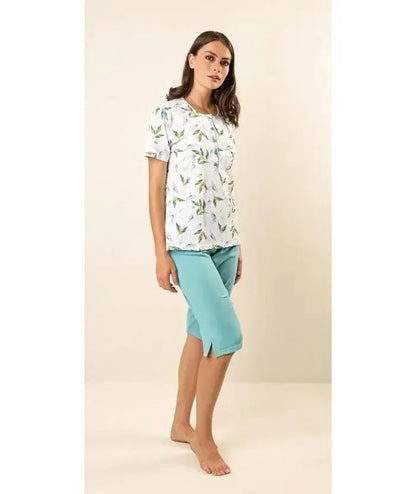 Pigiama mezza manica pinocchietto donna Jersey Gary Z55035