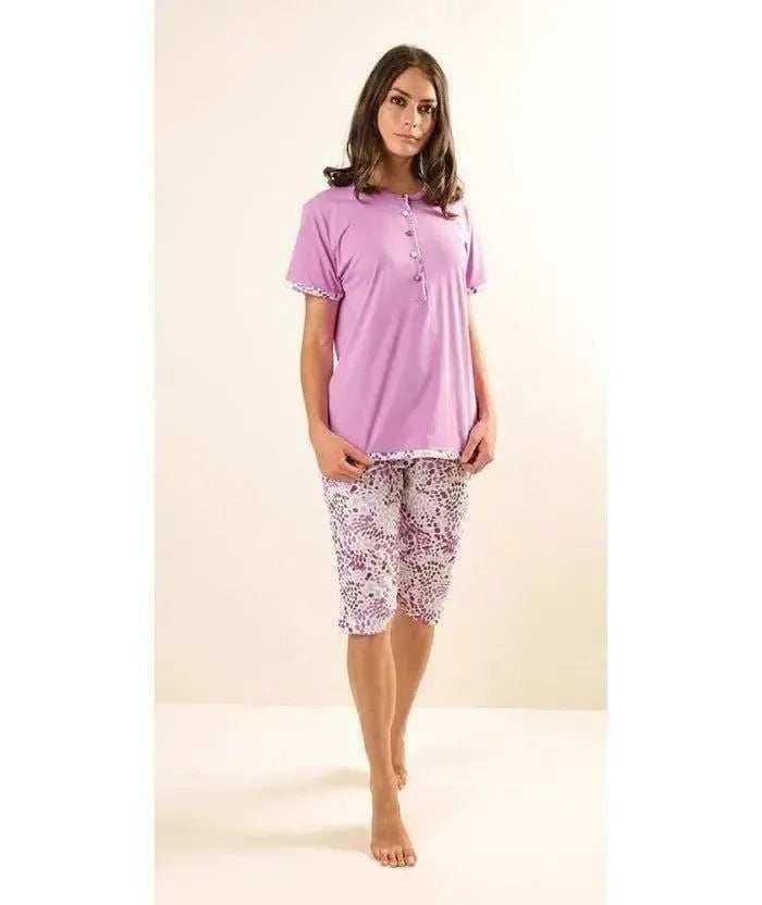 Pigiama mezza manica pinocchietto donna Jersey Gary Z55095