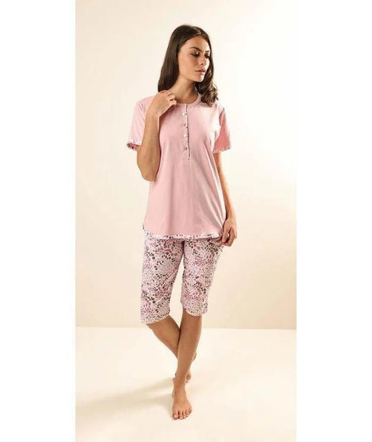 Pigiama mezza manica pinocchietto donna Jersey Gary Z55095