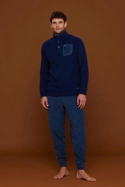 Pigiama micropile uomo collo alto serafino Noidinotte FC2772