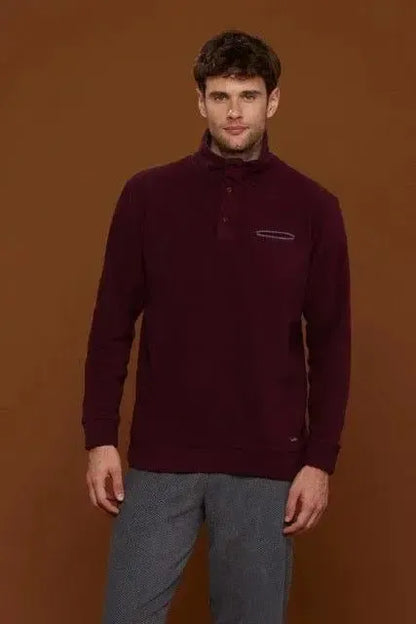 Pigiama micropile uomo collo alto serafino Noidinotte FC2773