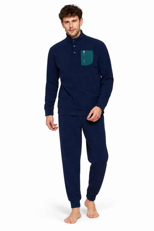 Pigiama micropile uomo collo alto serafino Noidinotte FC2784