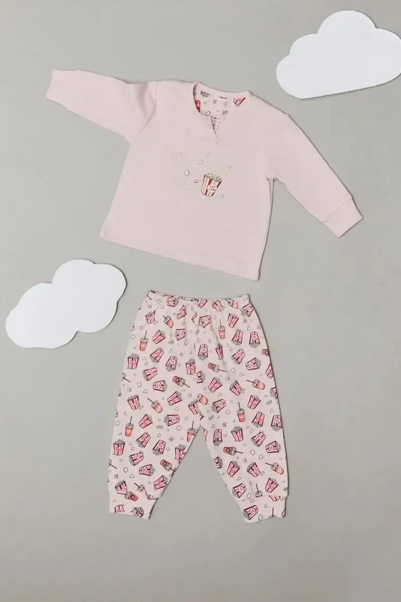 Pigiama neonata bambina interlock Noidinotte FT683 Baby Pop Corn