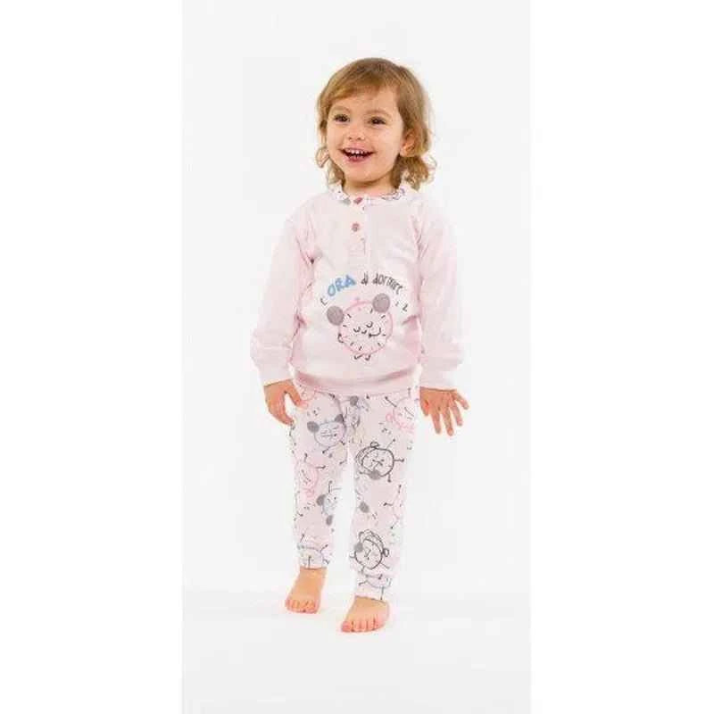 Pigiama neonata bambina invernale serafino interlock Gary H10002