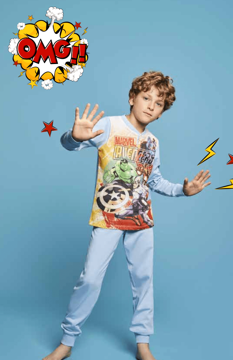 Pigiama puro cotone Avengers Marvel estivo bambino MV40M7738