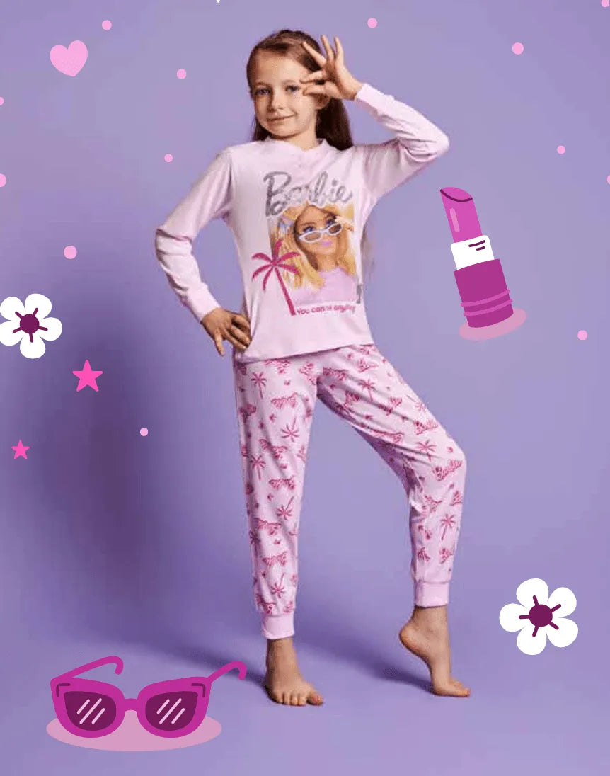 Pigiama puro cotone Barbie estivo bambina MT50C7385