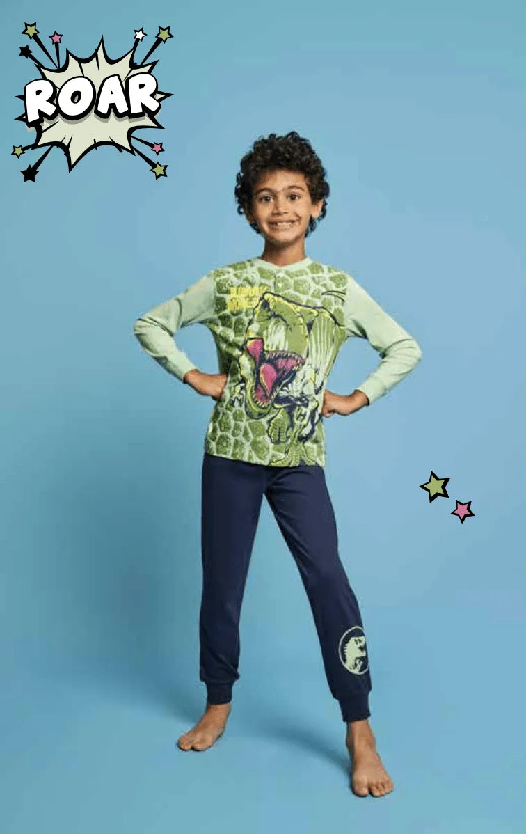 Pigiama puro cotone Jurassic World estivo bambino UN40M7721