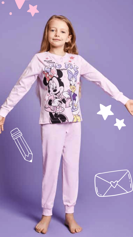 Pigiama puro cotone Minnie Disney estivo bambina DY50L1823