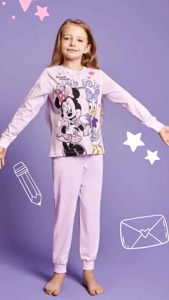 Pigiama puro cotone Minnie Disney estivo bambina DY50L1823