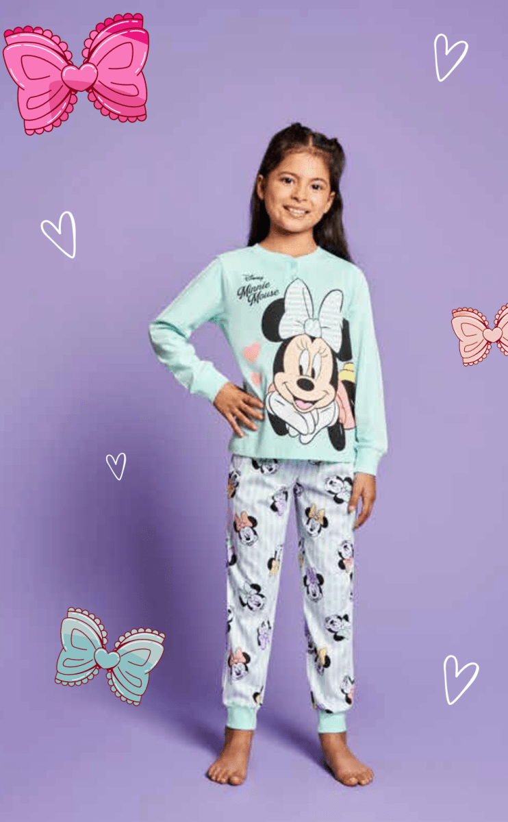 Pigiama puro cotone Minnie Disney estivo bambina DY50L7393