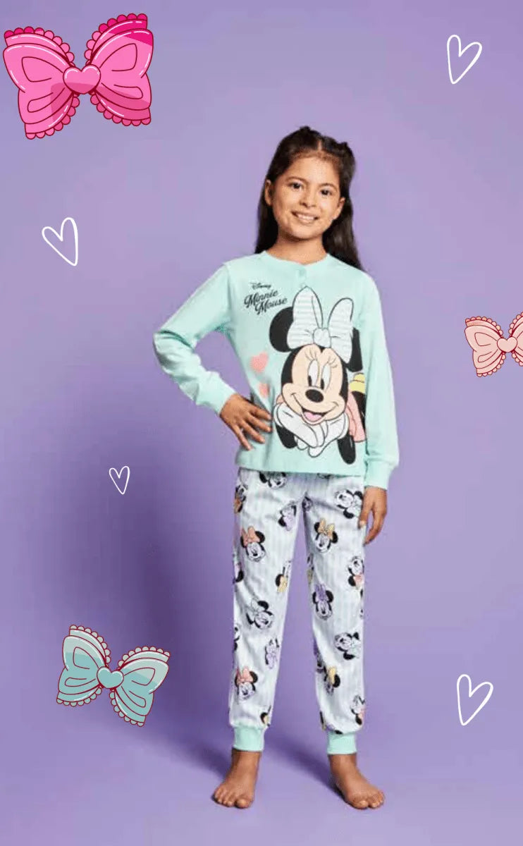 Pigiama puro cotone Minnie Disney estivo bambina DY50L7393