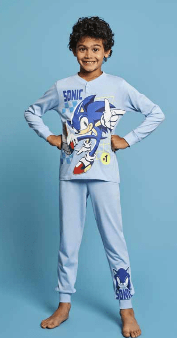 Pigiama puro cotone Sonic estivo bambino SC40G4810