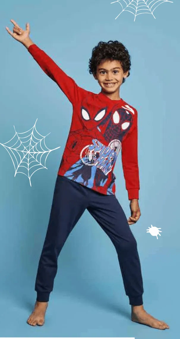 Pigiama puro cotone Spiderman Marvel estivo bambino MV40M7706