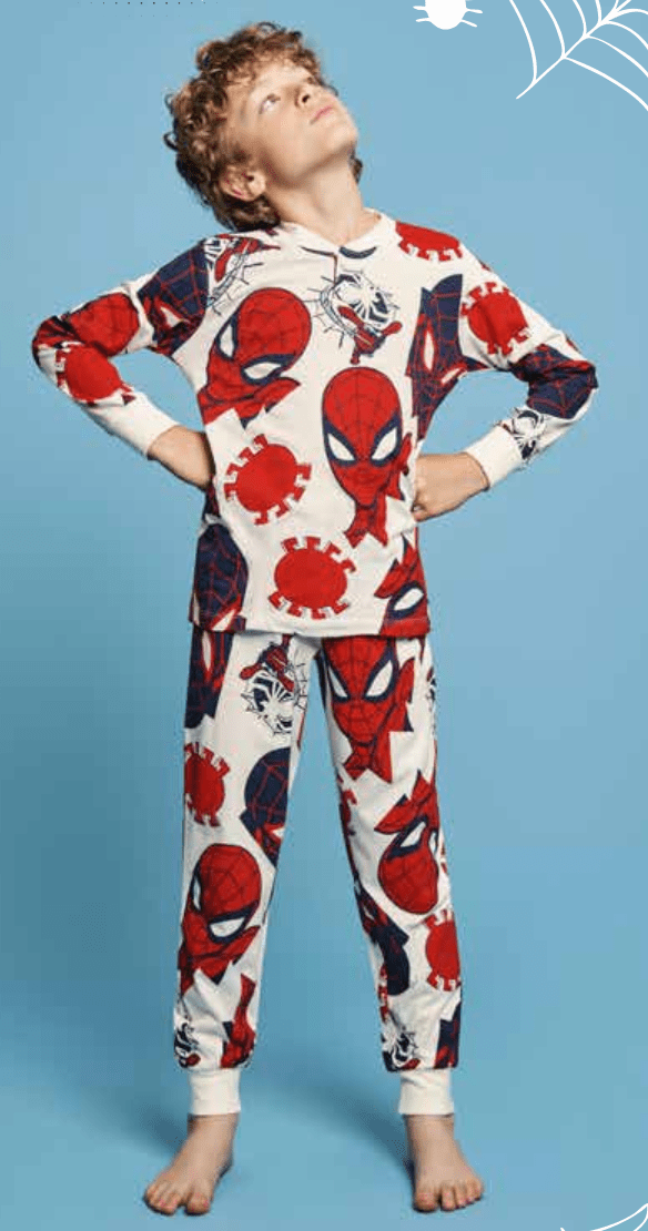 Pigiama puro cotone Spiderman Marvel estivo bambino MV40M7706