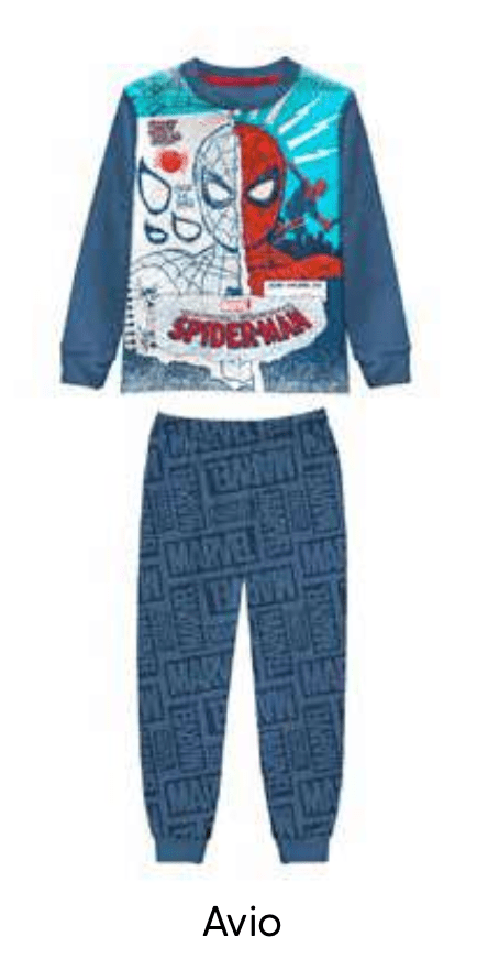 Pigiama puro cotone Spiderman Marvel estivo bambino MV40M7764