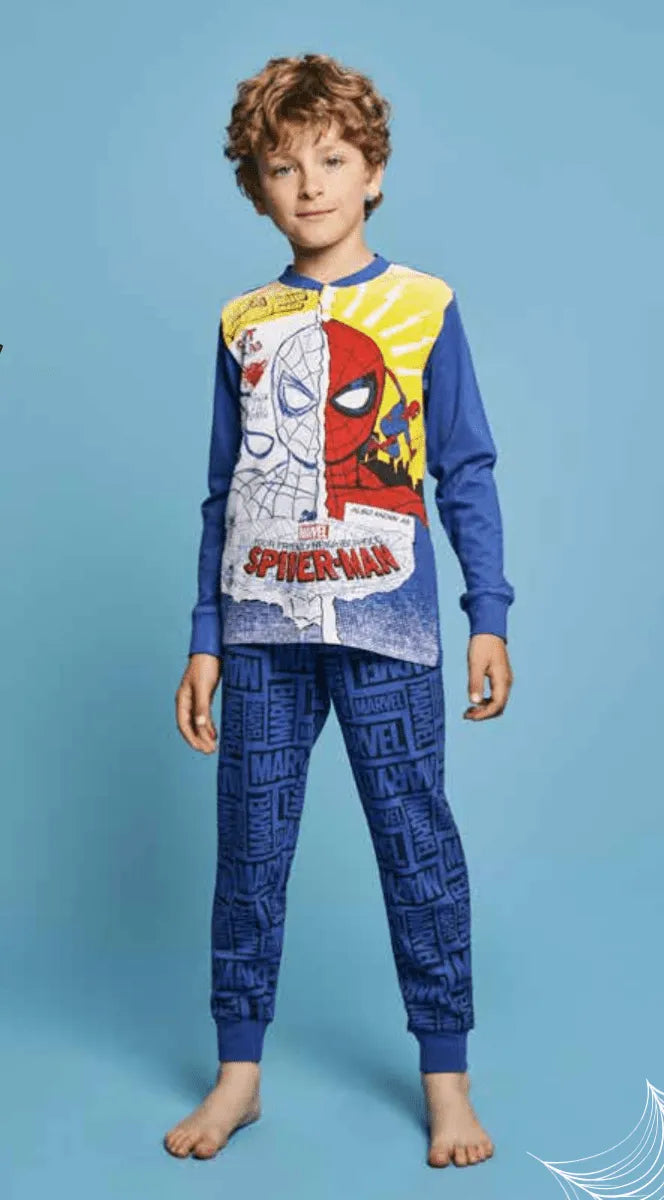 Pigiama puro cotone Spiderman Marvel estivo bambino MV40M7764
