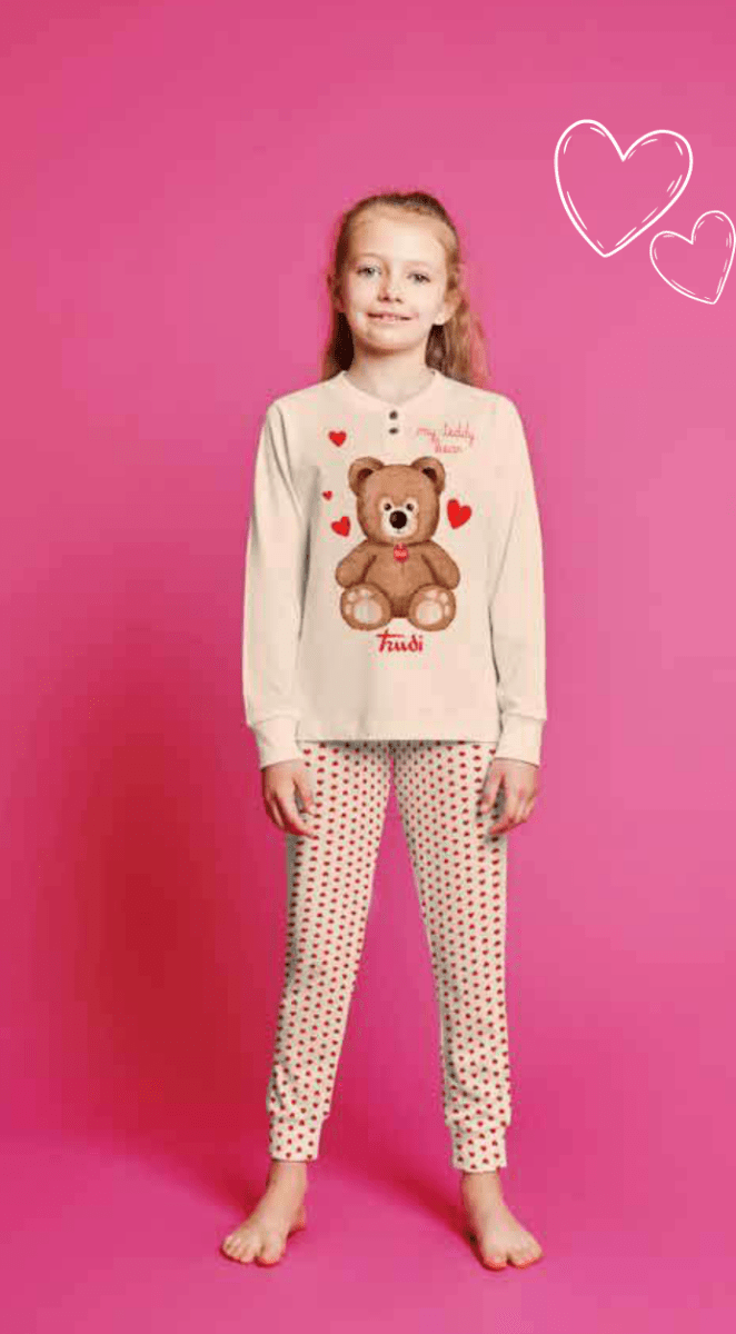 Pigiama puro cotone Trudi estivo bambina TY50L7398