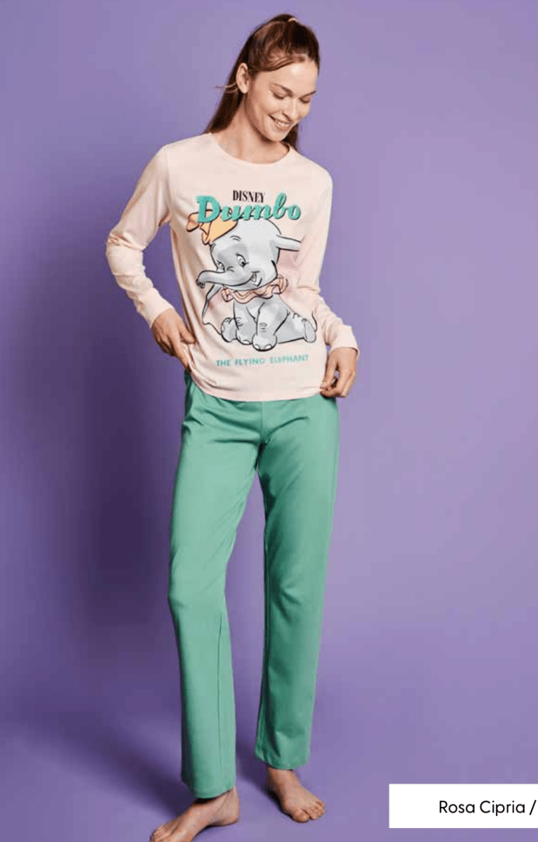 Pigiama puro cotone donna Dumbo DYD3831